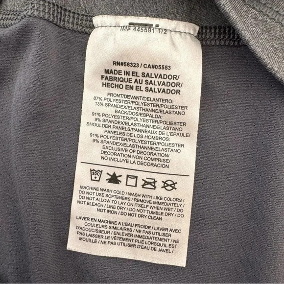 Nike Dri-Fit Grey Tank Top Sport Tee Sleeveless Gym Running Logo Size M - Picture 8 of 9